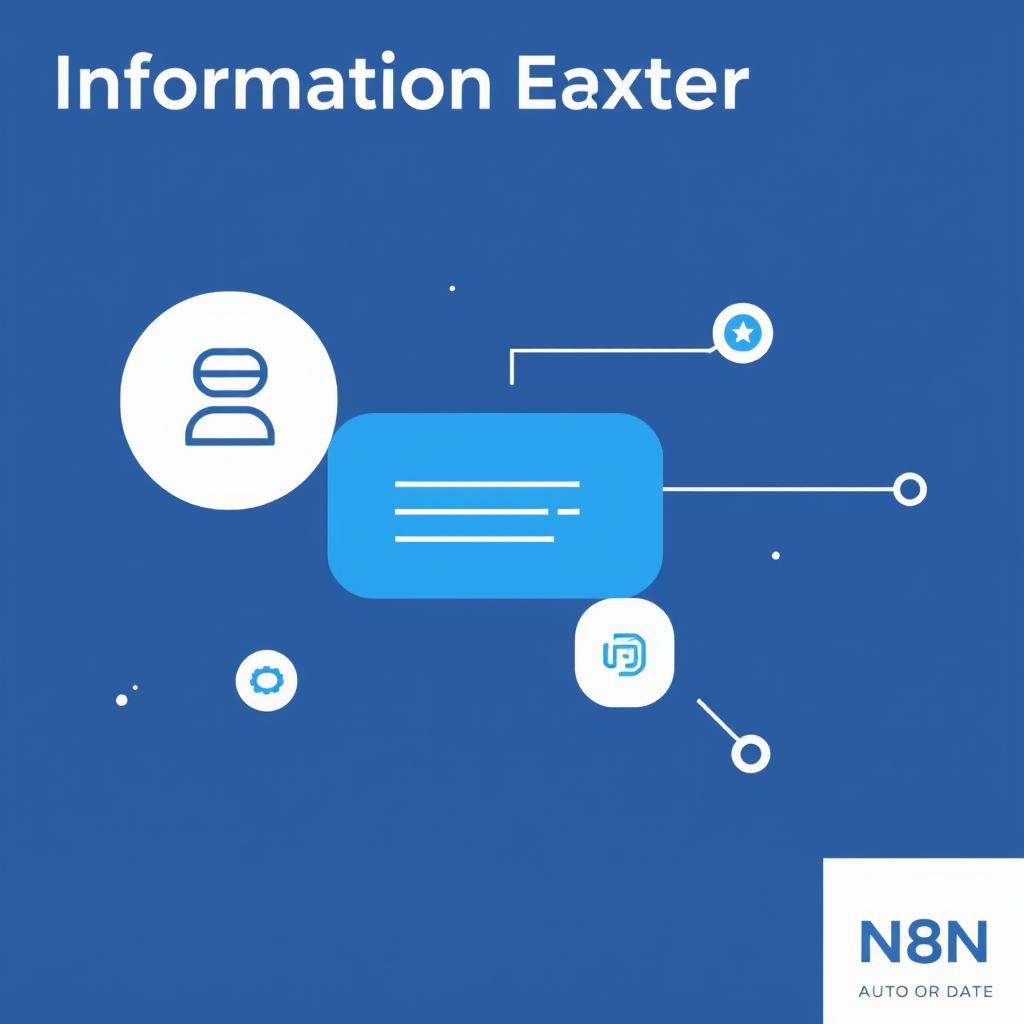 Interface do N8N mostrando a configuração do Information Extractor para extração de dados.