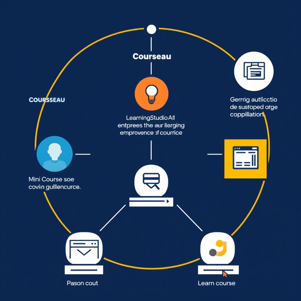 Plataformas de criação de cursos online como Courseau, LearningStudioAI e Mini Course.