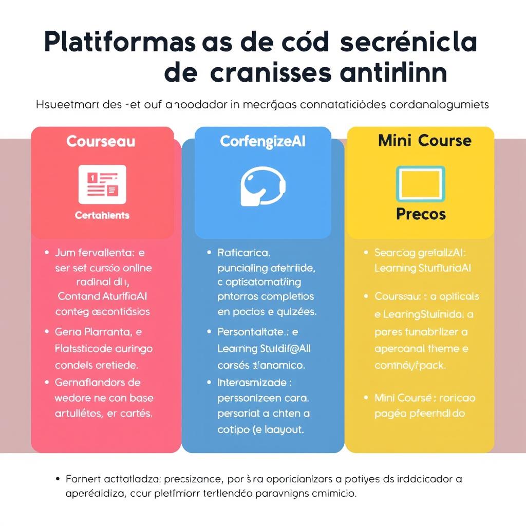 Plataformas de criação de cursos online com inteligência artificial e personalização.