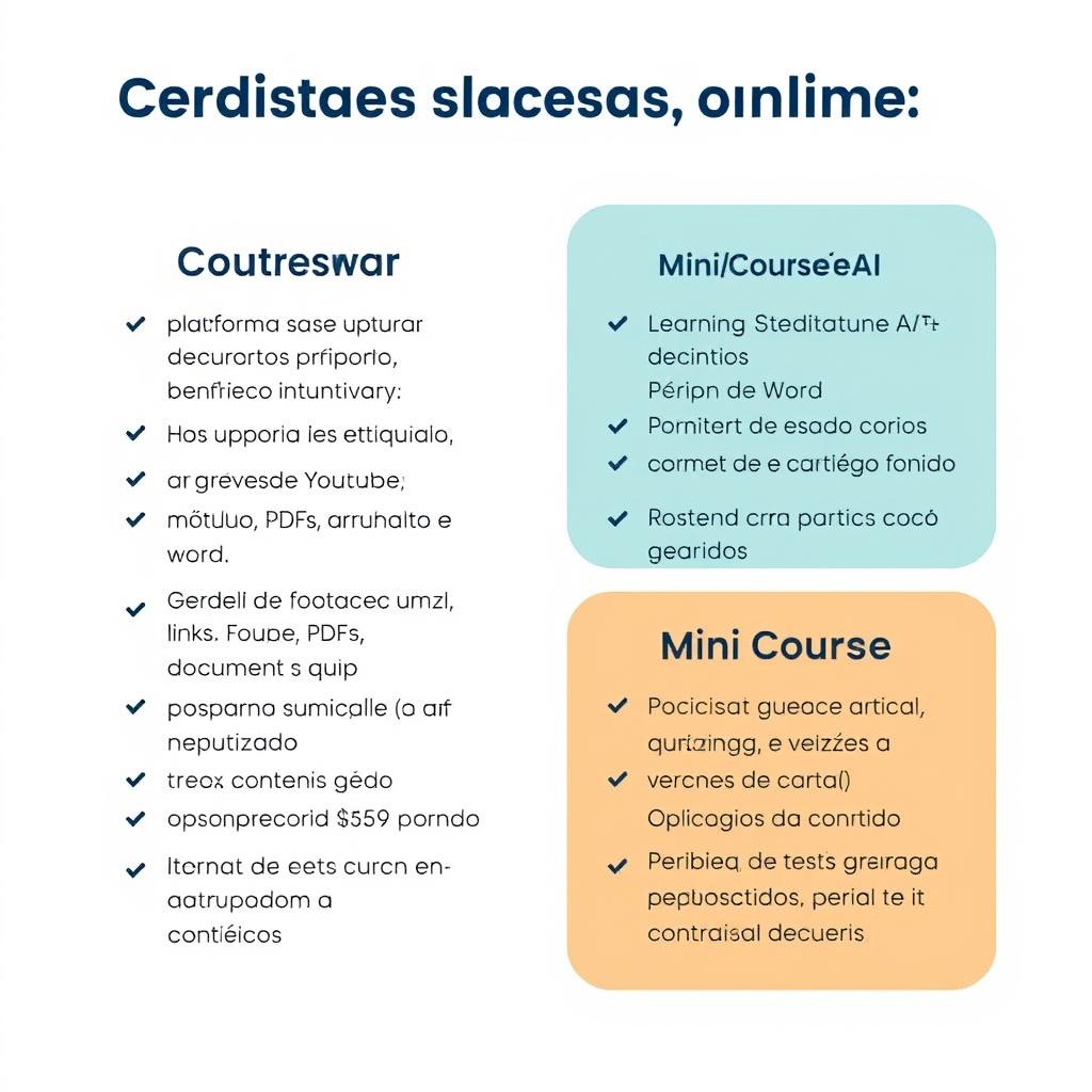 Plataformas de criação de cursos online com recursos de inteligência artificial e personalização.