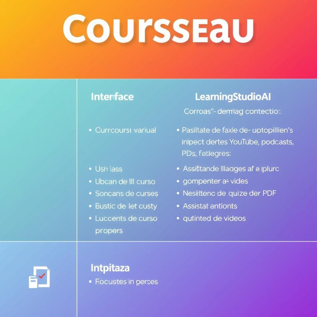 Plataformas de criação de cursos online como Courseau, LearningStudioAI e Mini Course.