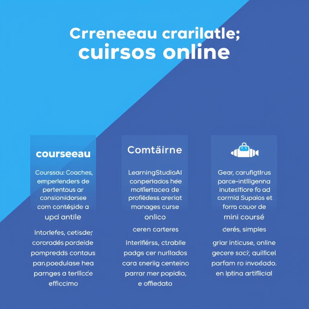 Plataformas de criação de cursos online com recursos de inteligência artificial e personalização.