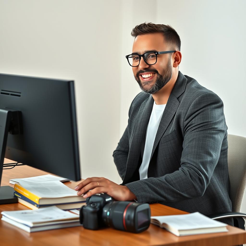 Imagem de uma tela de computador mostrando uma plataforma de criação de cursos online com recursos de IA.