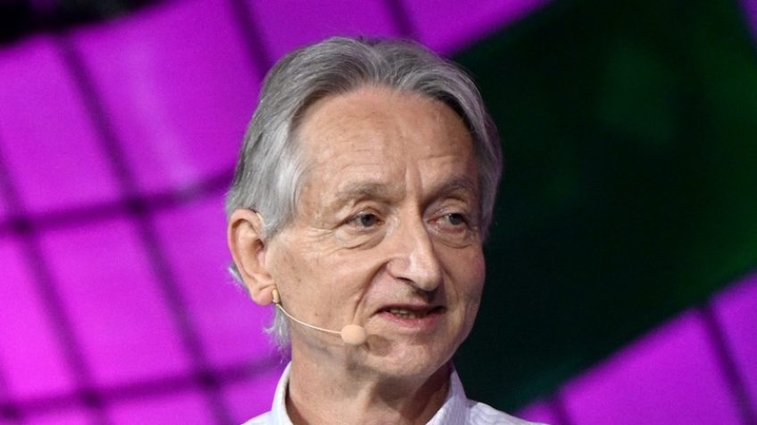 Geoffrey Hinton, ganhador do Nobel de Física de 2024, discutindo os riscos da inteligência artificial.