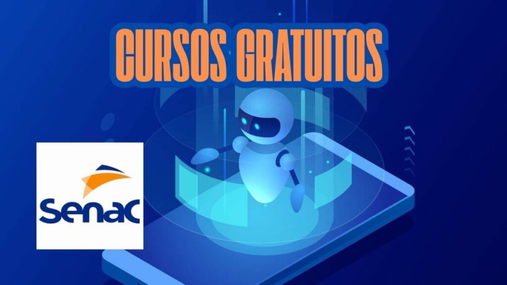 Banner do Senac Tocantins promovendo cursos gratuitos em Inteligência Artificial e ChatGPT.